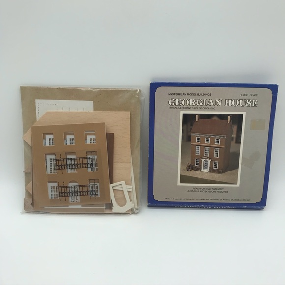 Vintage Master Plan Model Buildings Kit Georgian Mansion Set Merchants House - Picture 7 of 11